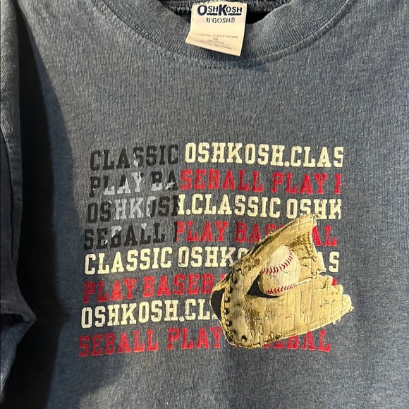 Vintage OshKosh  Blue Kids T-Shirt - Picture 3 of 4